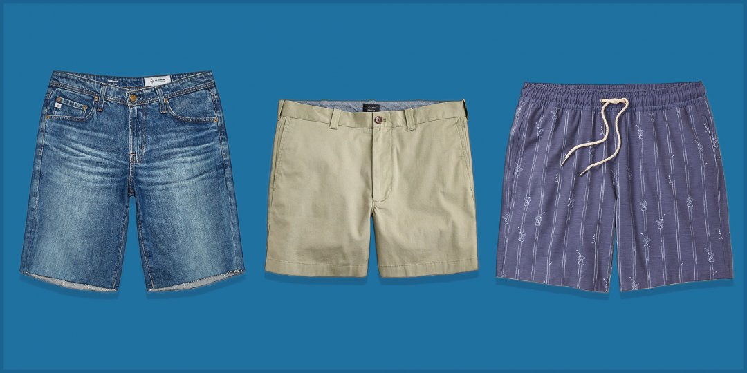 od lewej do prawej jeansy szorty krótkie khaki chino szorty strój kąpielowy szorty