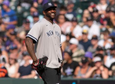 Mistrz świata i sześciokrotny MLB All-Star CC Sabathia podczas meczu MLB All-Star Celebrity Softball na Coors Field